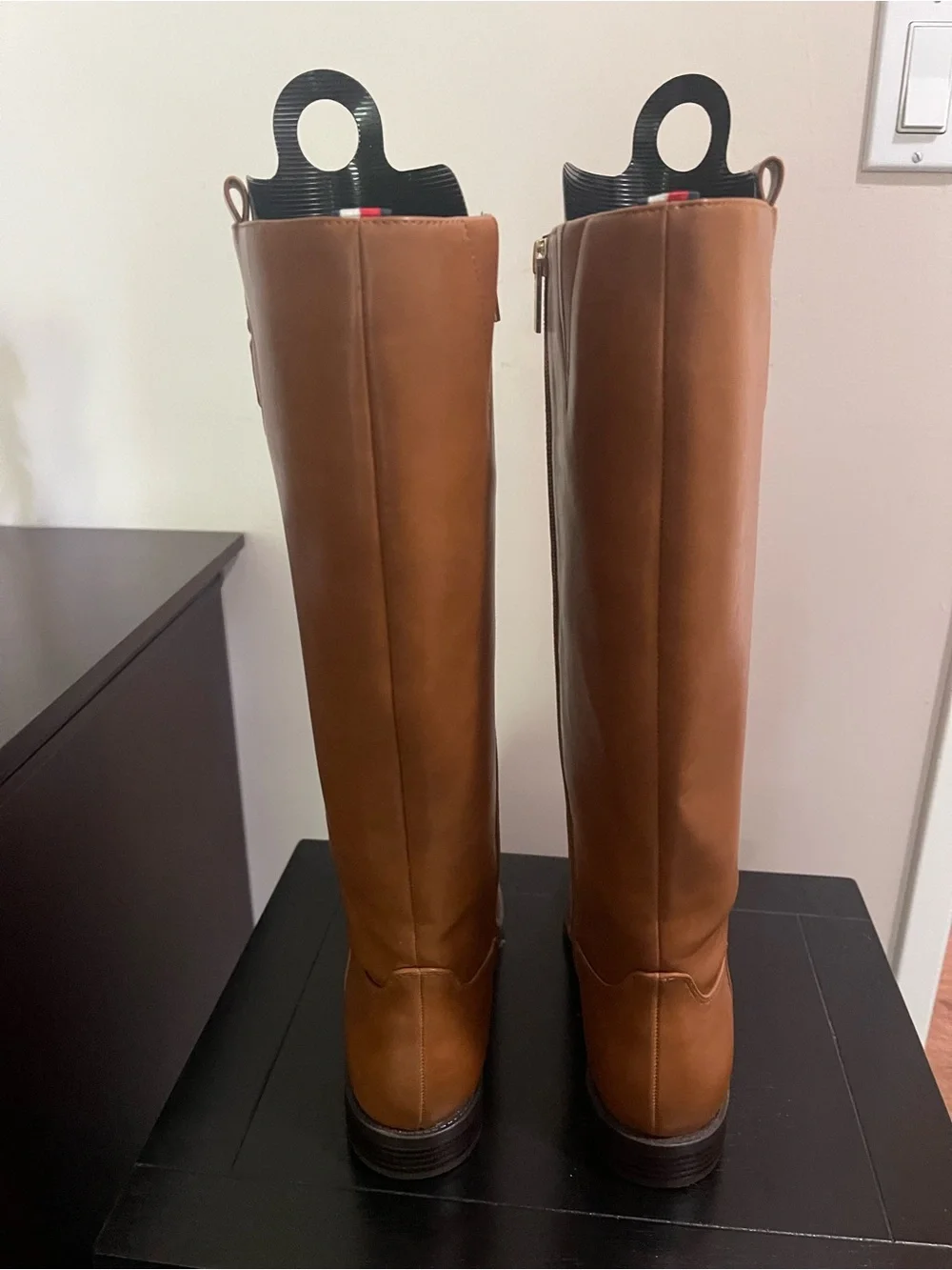Tommy Hilfiger Classic Tall Brown Women's Riding Boots